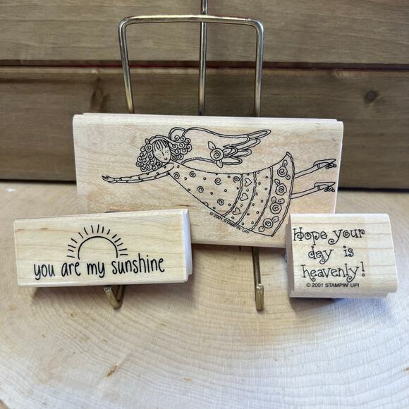 Rubber Stamp Angel & Phrases - Picture 1 of 3